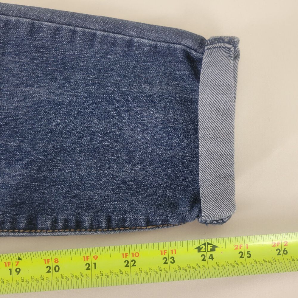 JW Jeans Womens 8 Blue Mid Rise Tapered Cuffed Hem Medium Wash Denim - Picture 7 of 13